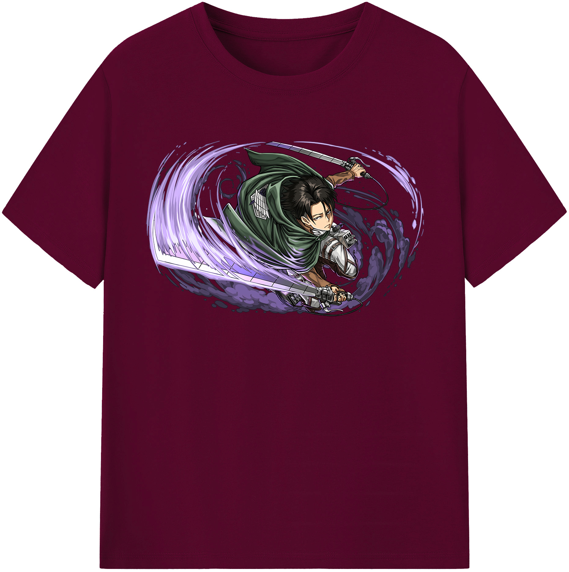 （画像用） 進撃の巨人 リヴァイ·アッカーマン Attack on Titan Levi Ackerman レディースカジュアルプリントTシャツ（綿100％）